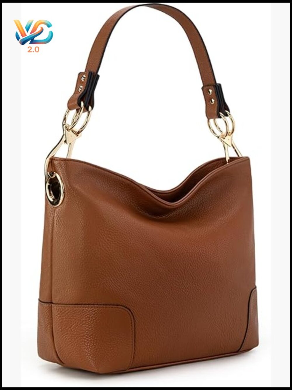 Vegan Leather Hobo Bag Top Handle Satchel Shoulder Purse Slouchy Bucket